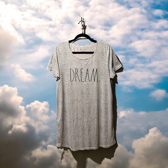 Rae Dunn Multi Grey Animal Print βDREAMβ Nightie - Picture 4 of 10